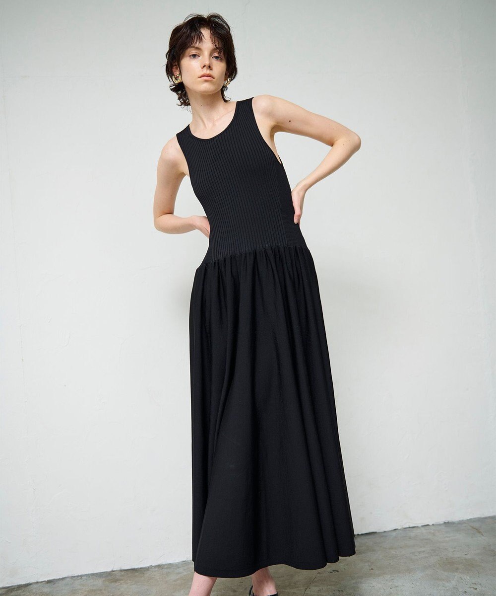 GRACE CONTINENTAL アメスリニットギャザーワンピース 