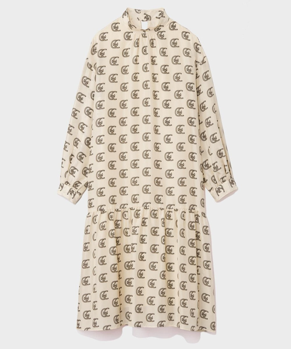 GRACE CONTINENTAL シルクモノグラムドレス
