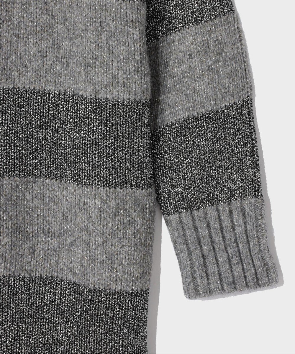 GRACE CONTINENTAL ラメボーダーニットトップ 