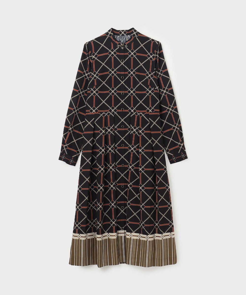 GRACE CONTINENTAL チェーンベルトプリントワンピース