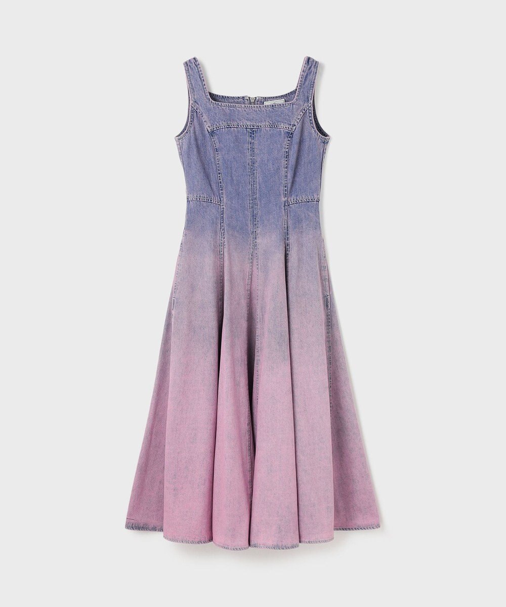 GRACE CONTINENTAL デニム切替サーキュラーワンピース 