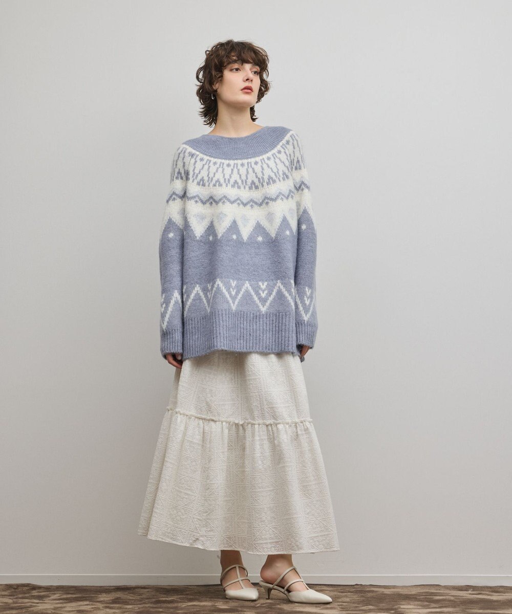 GRACE CONTINENTAL フェアアイルニットトップ 