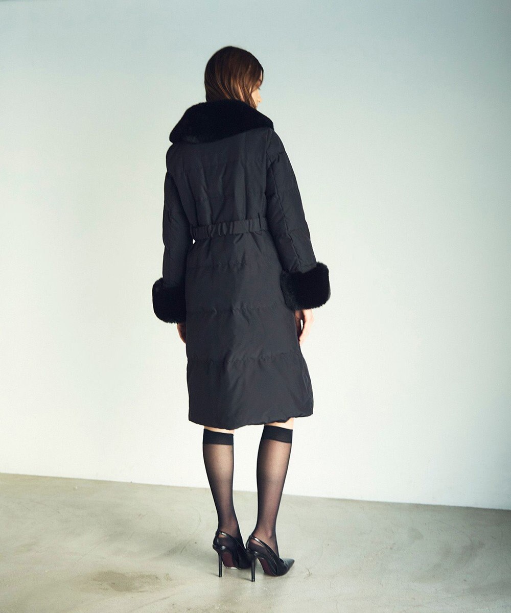 GRACE CONTINENTAL ファーパーツ付ロングダウン 