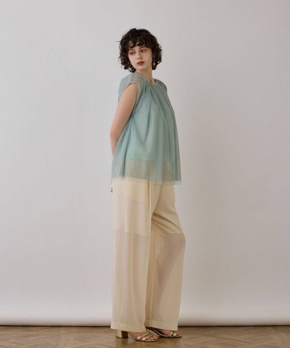 GRACE CONTINENTAL チュールタックノースリーブ 