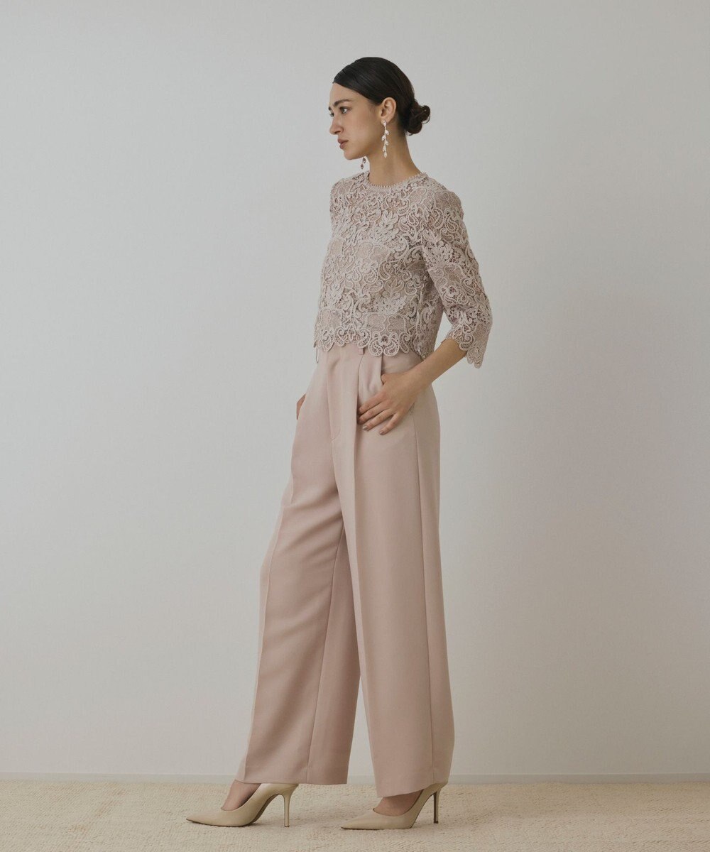 GRACE CONTINENTAL ハイウエストワイドパンツ 