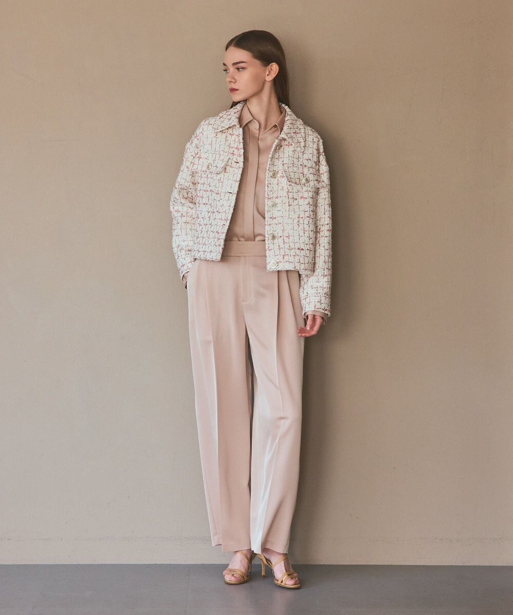 GRACE CONTINENTAL ツイードクロップドジャケット 