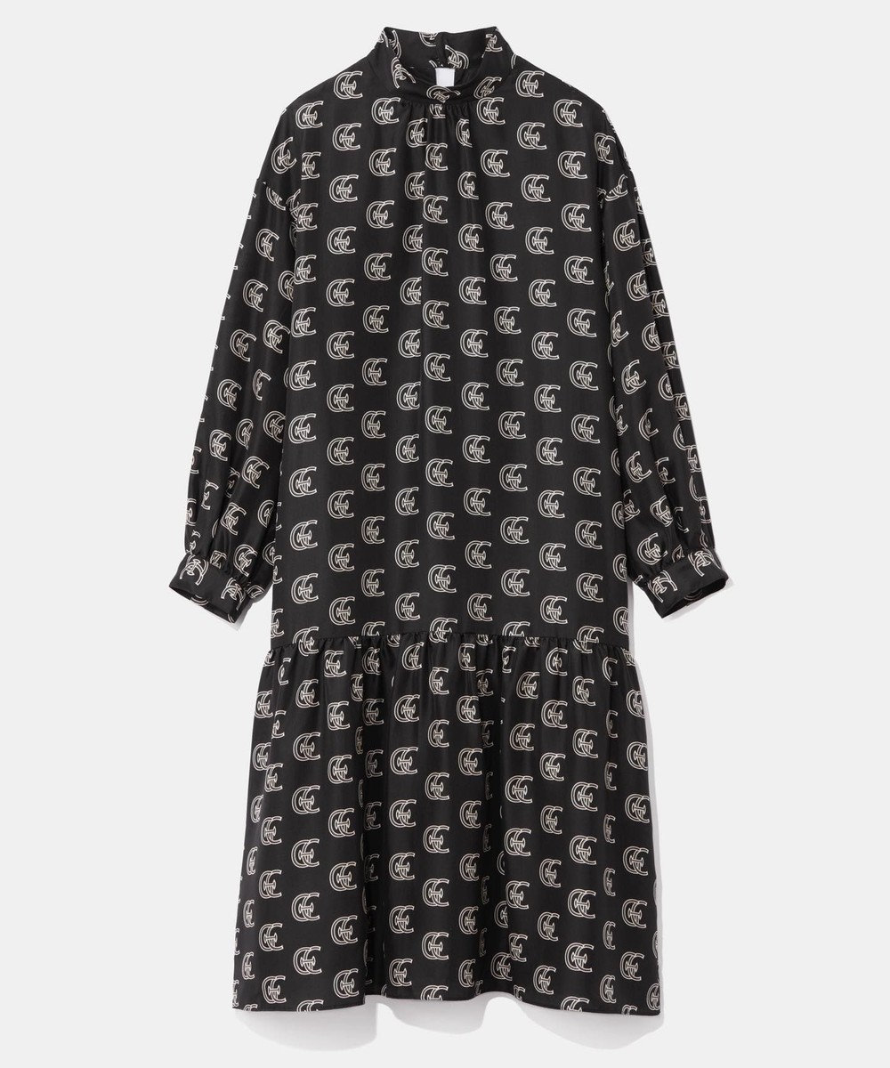 GRACE CONTINENTAL シルクモノグラムドレス