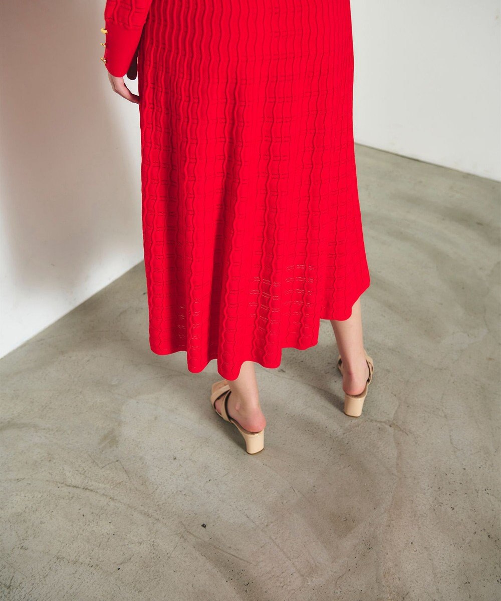 GRACE CONTINENTAL ウェーブニットワンピース