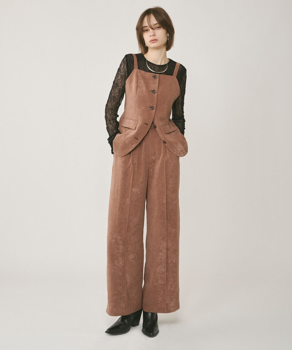 GRACE CONTINENTAL クラッシュサテンキャミトップ