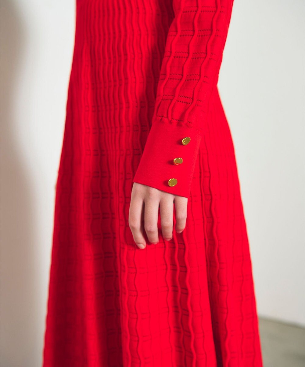 GRACE CONTINENTAL ウェーブニットワンピース