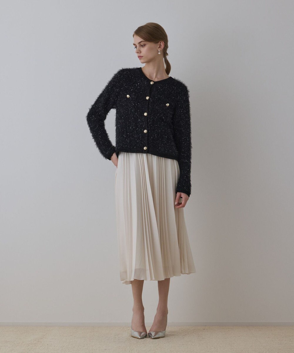 GRACE CONTINENTAL メッシュプリーツスカート 