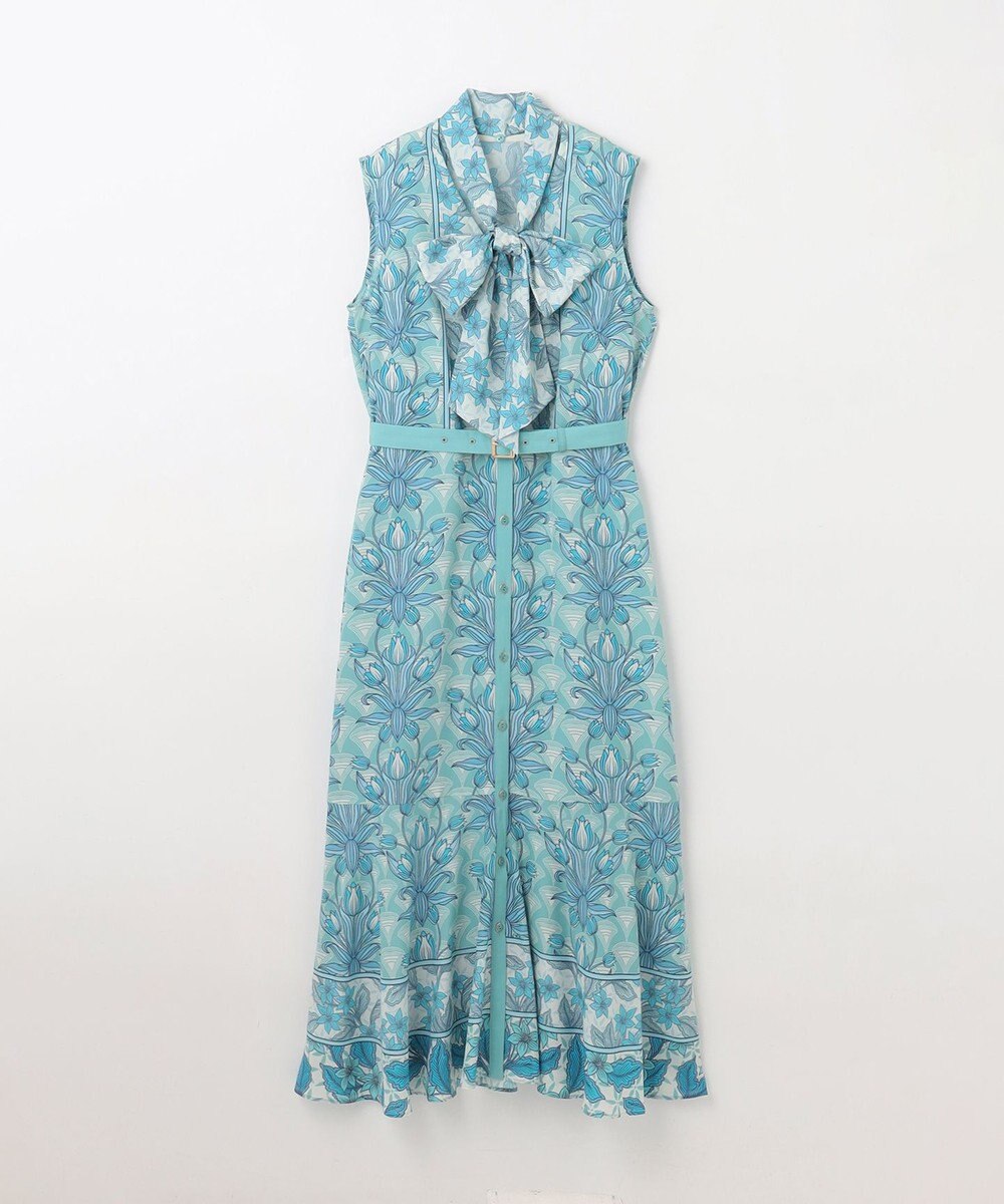 GRACE CONTINENTAL サラサストライププリントワンピース 