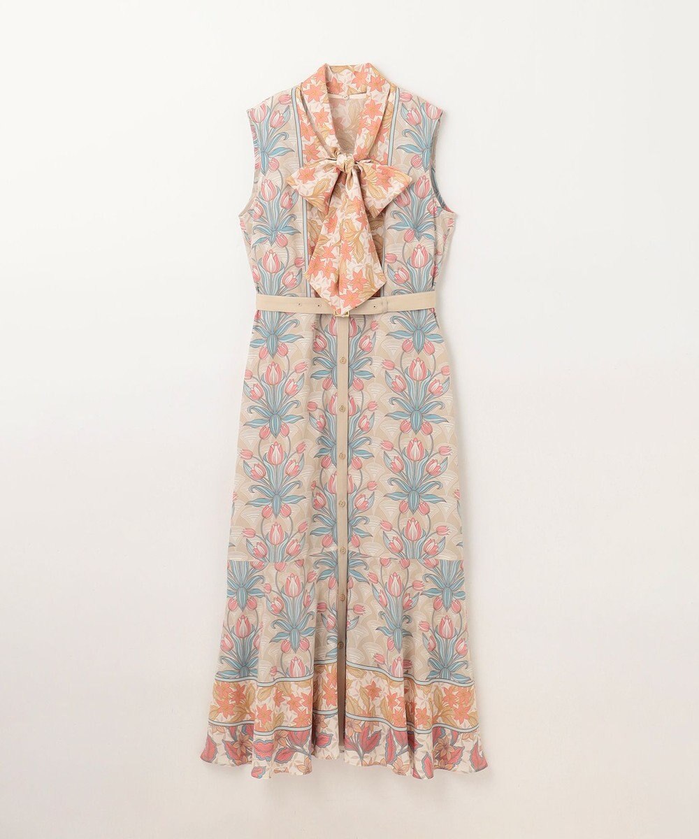 GRACE CONTINENTAL サラサストライププリントワンピース 