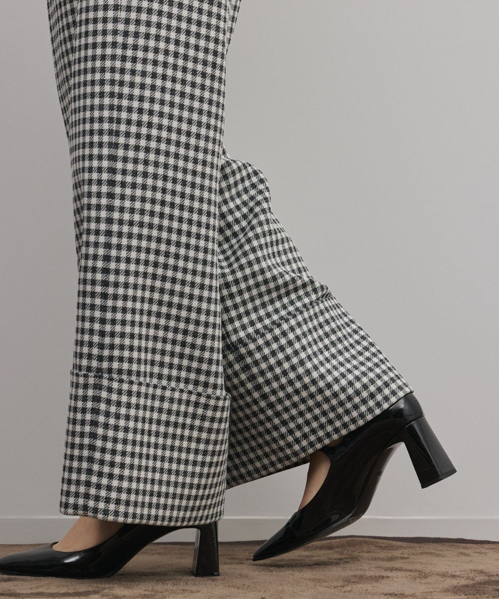 GRACE CONTINENTAL ロールアップギンガムパンツ 