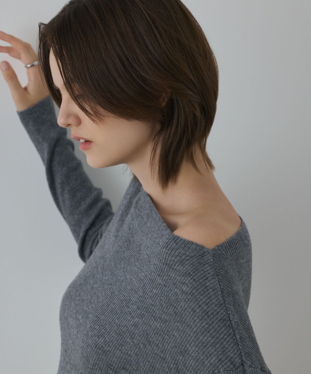 GRACE CONTINENTAL ハイゲージウールニットトップ 