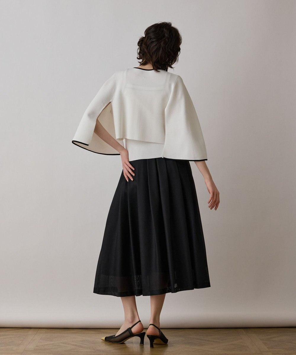 GRACE CONTINENTAL バイカラースリットニットカーディガン 