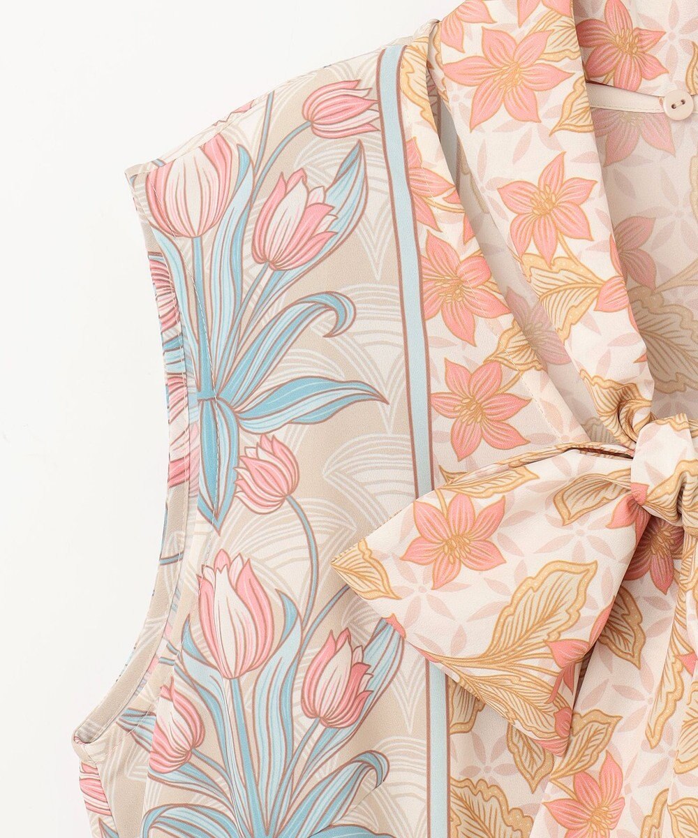 GRACE CONTINENTAL サラサストライププリントワンピース 