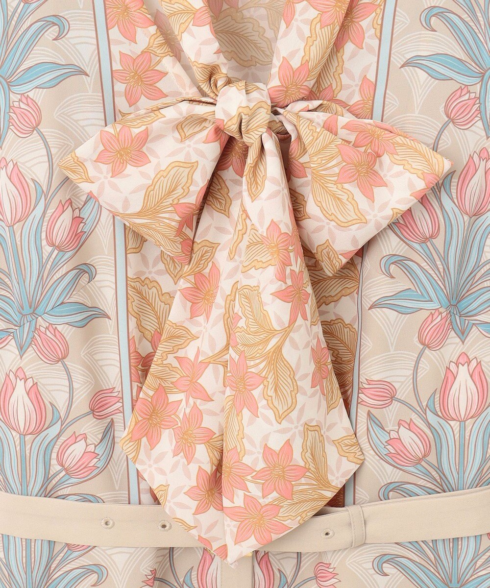 GRACE CONTINENTAL サラサストライププリントワンピース 