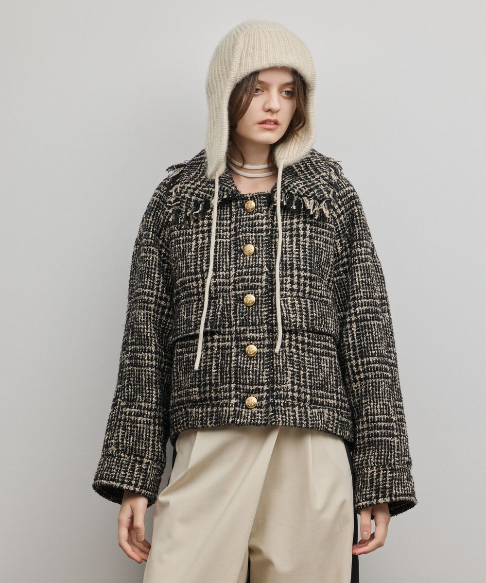 GRACE CONTINENTAL パディングツイードジャケット 