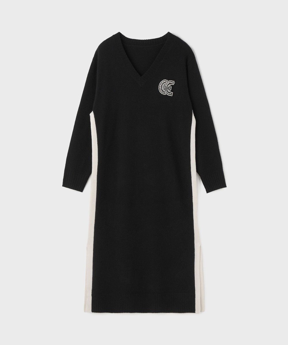 GRACE CONTINENTAL ライン配色ニットワンピース 