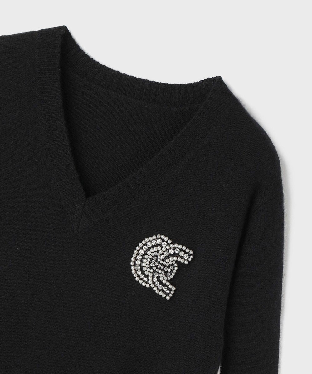 GRACE CONTINENTAL ライン配色ニットワンピース 