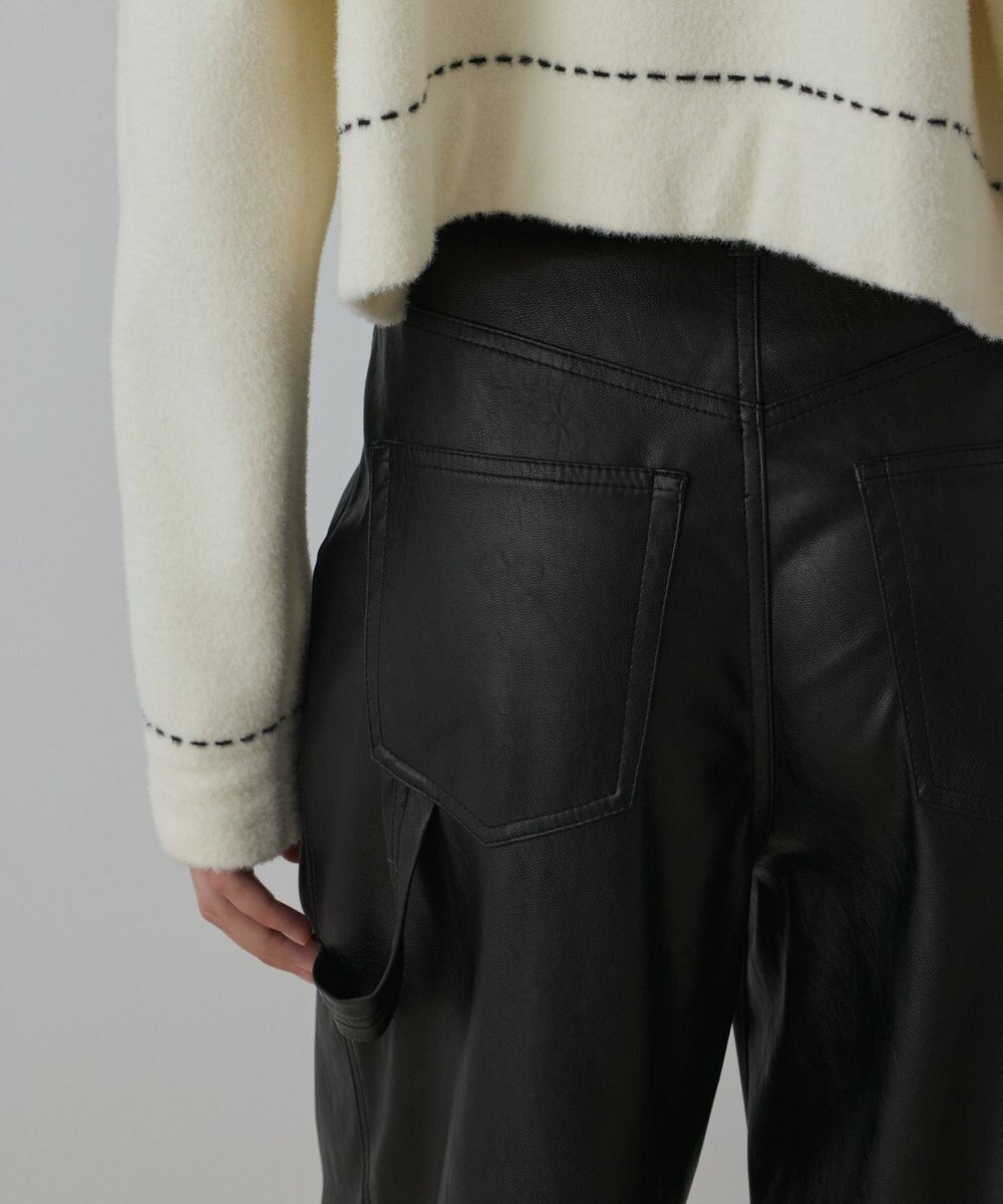 GRACE CONTINENTAL カーブフェイクレザーパンツ 
