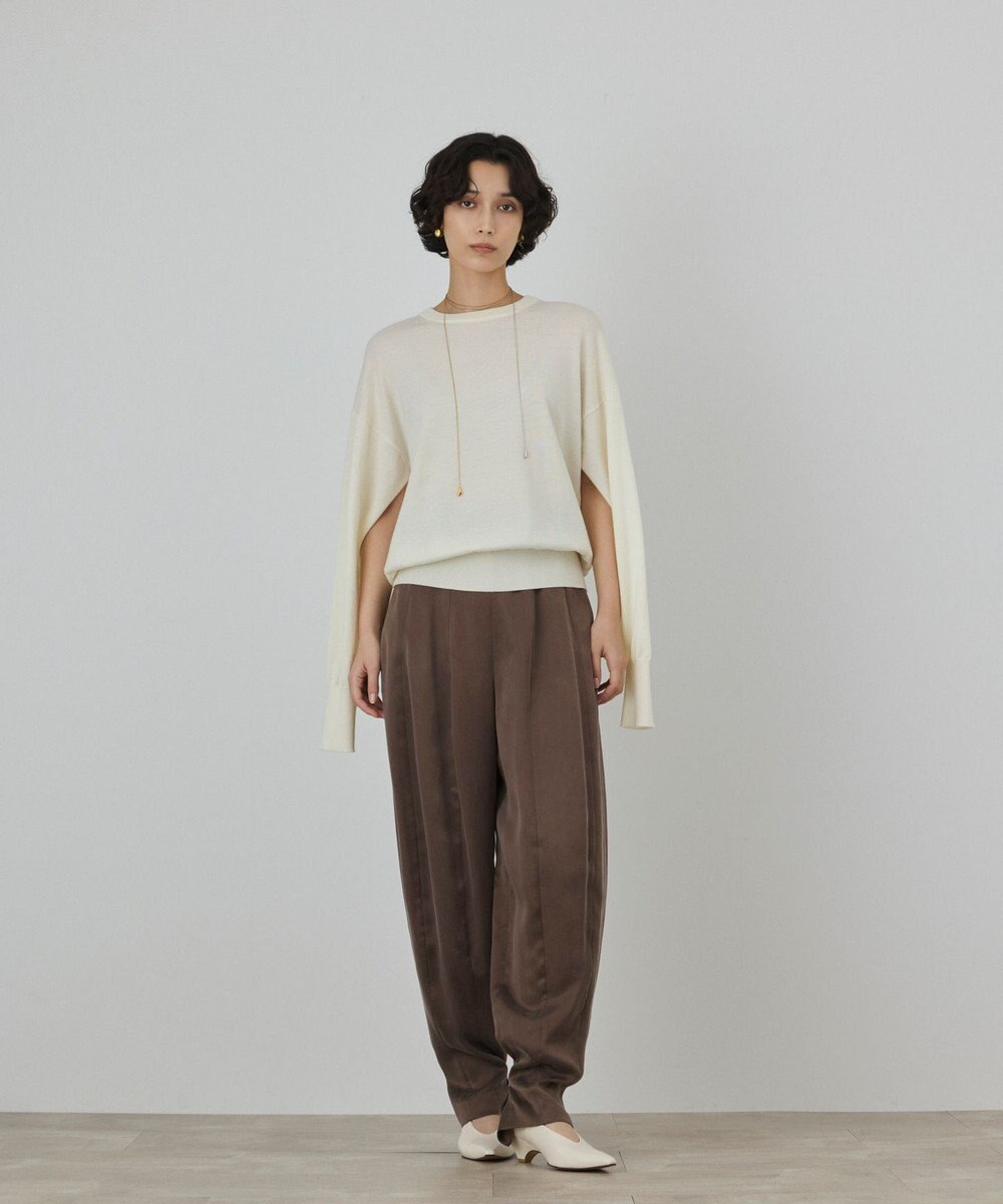 GRACE CONTINENTAL ウールスリットニットトップ 