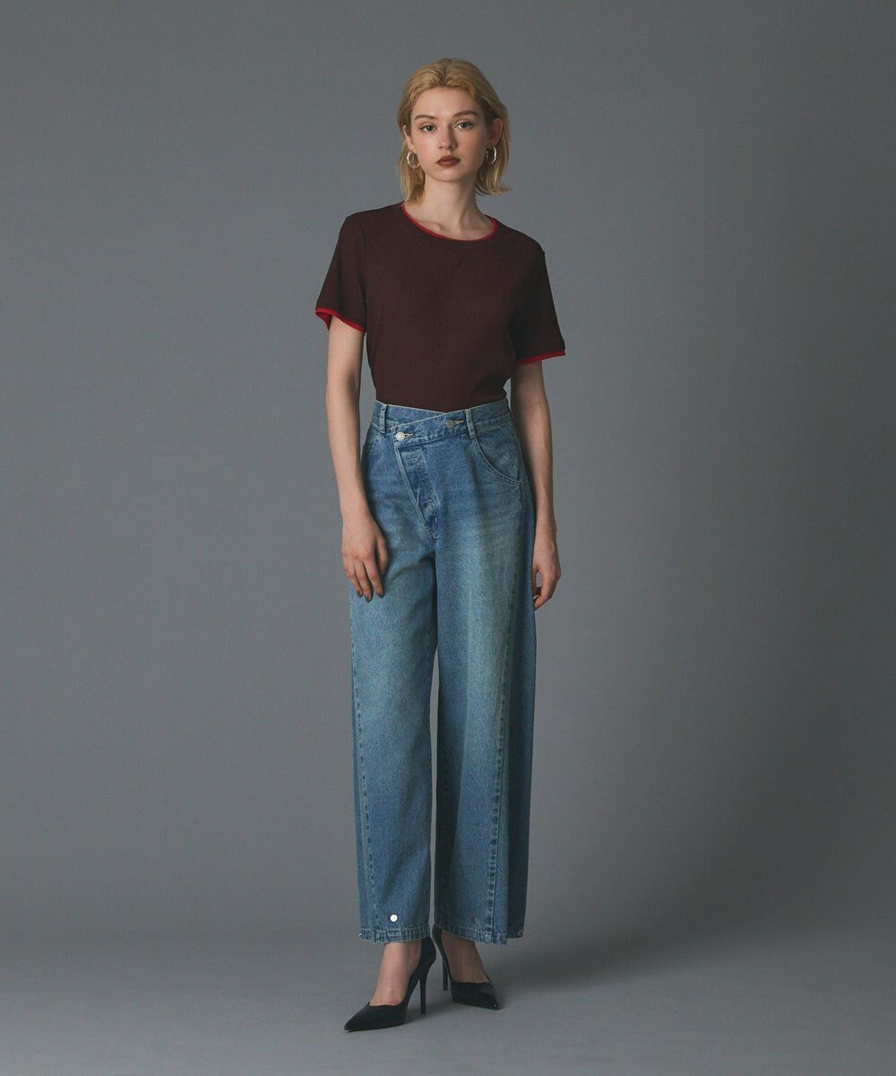 GRACE CONTINENTAL ラップ2wayデニムパンツ 