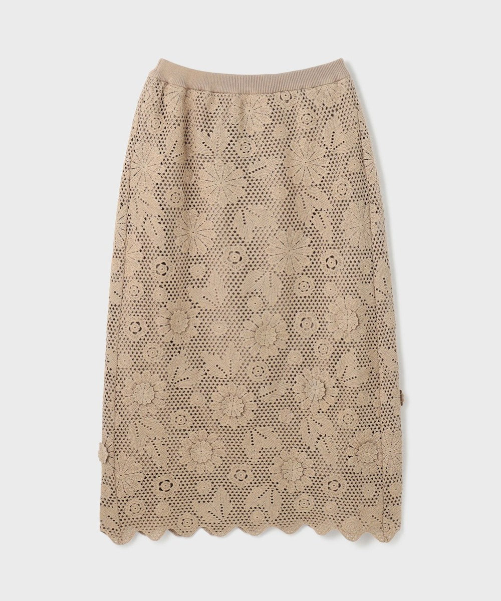 GRACE CONTINENTAL クロシュ刺繍スカート