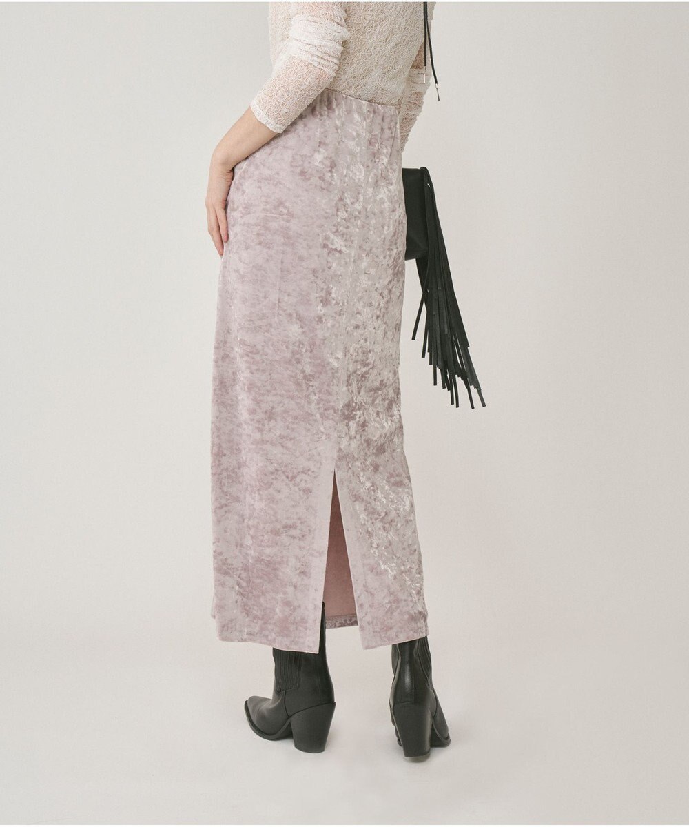 GRACE CONTINENTAL クラッシュベロアロングスカート 