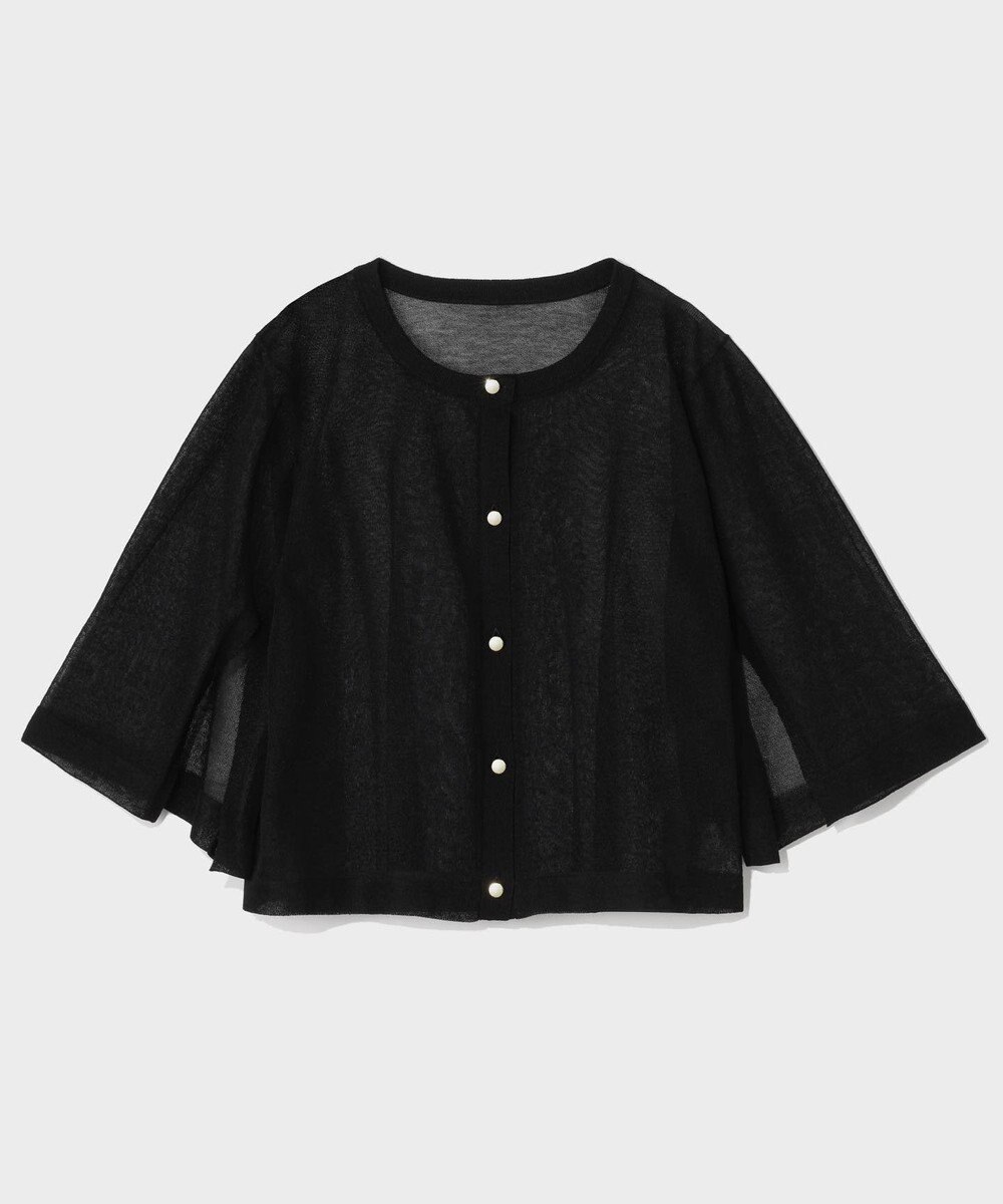 GRACE CONTINENTAL ニットシアーケープカーディガン 