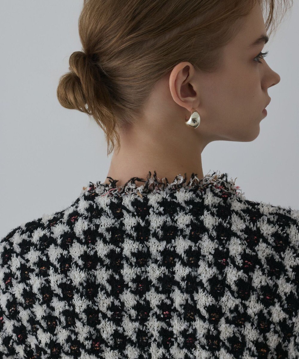 GRACE CONTINENTAL ツイードニットショートカーディガン 