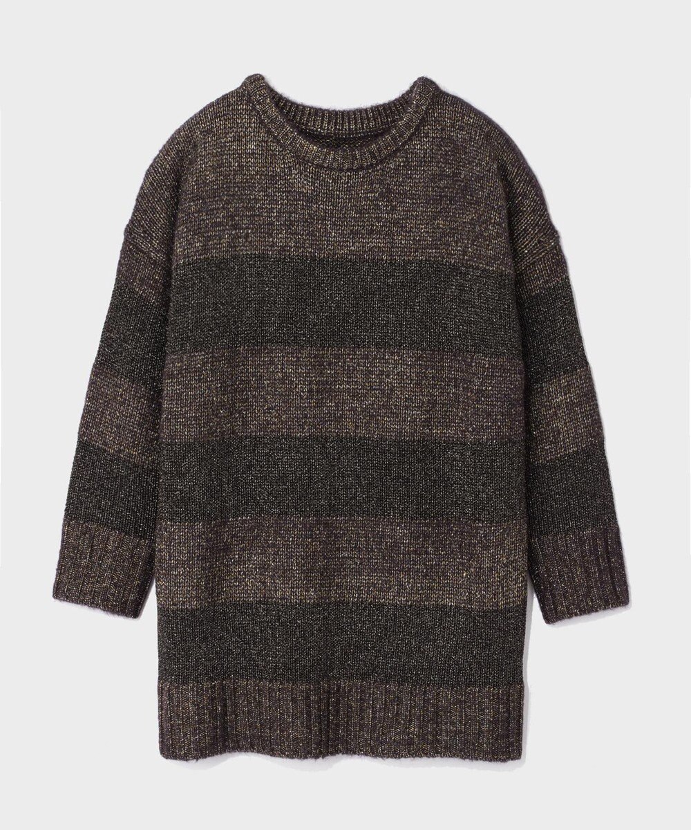 GRACE CONTINENTAL ラメボーダーニットトップ