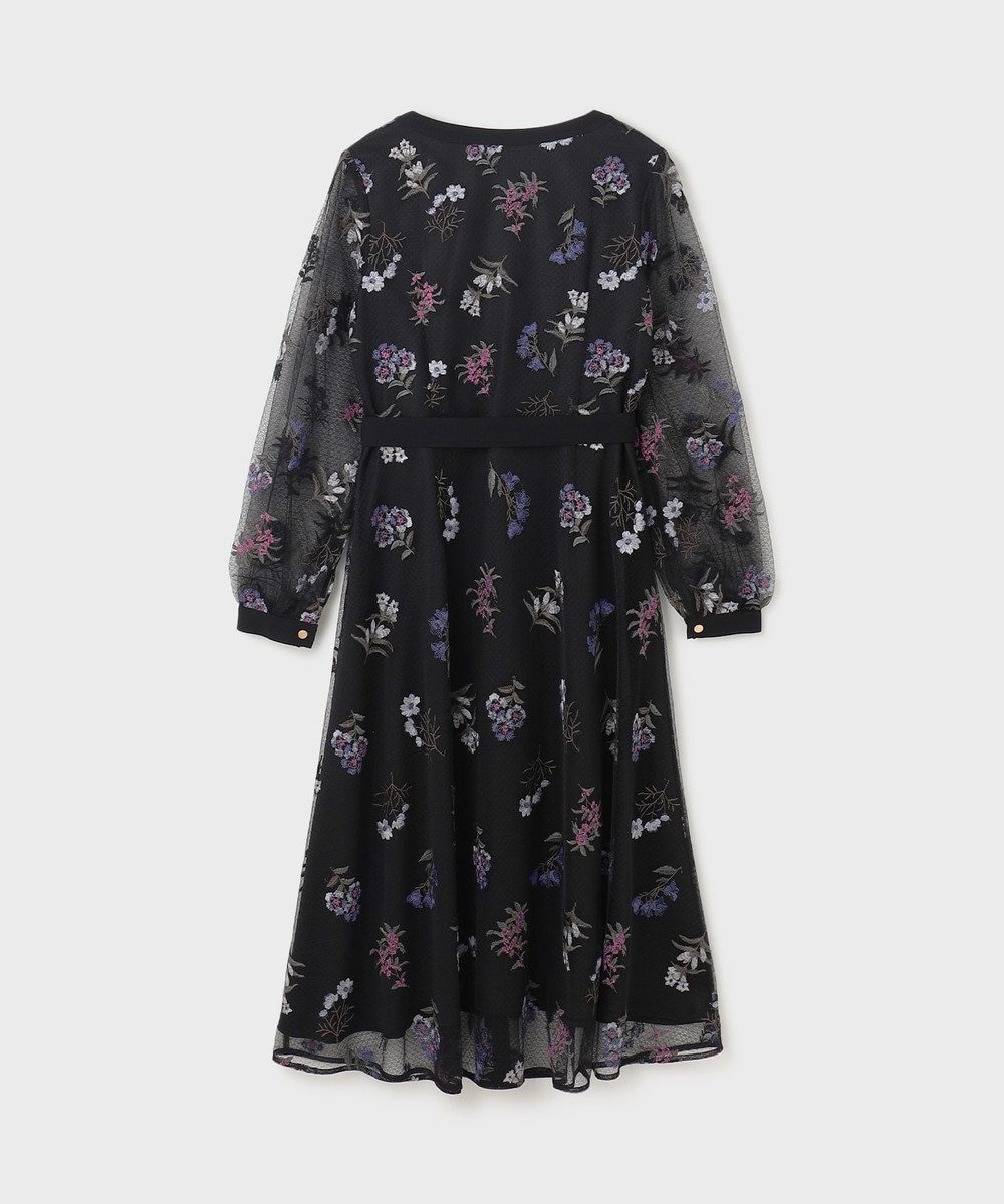 GRACE CONTINENTAL チュールフラワー刺繍ワンピース