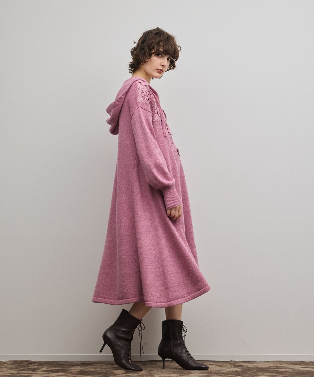 GRACE CONTINENTAL ケミカルレースニットワンピース 