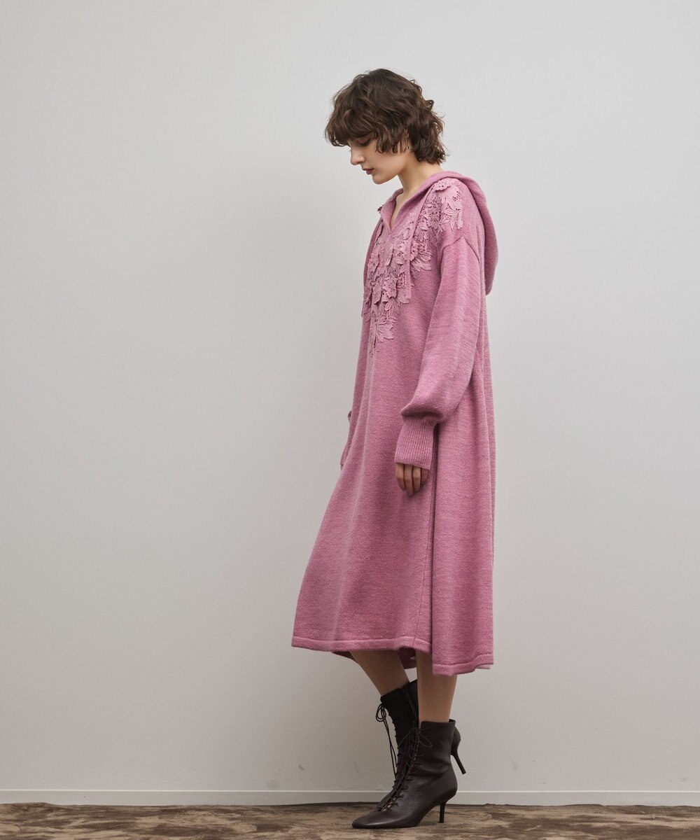 GRACE CONTINENTAL ケミカルレースニットワンピース 