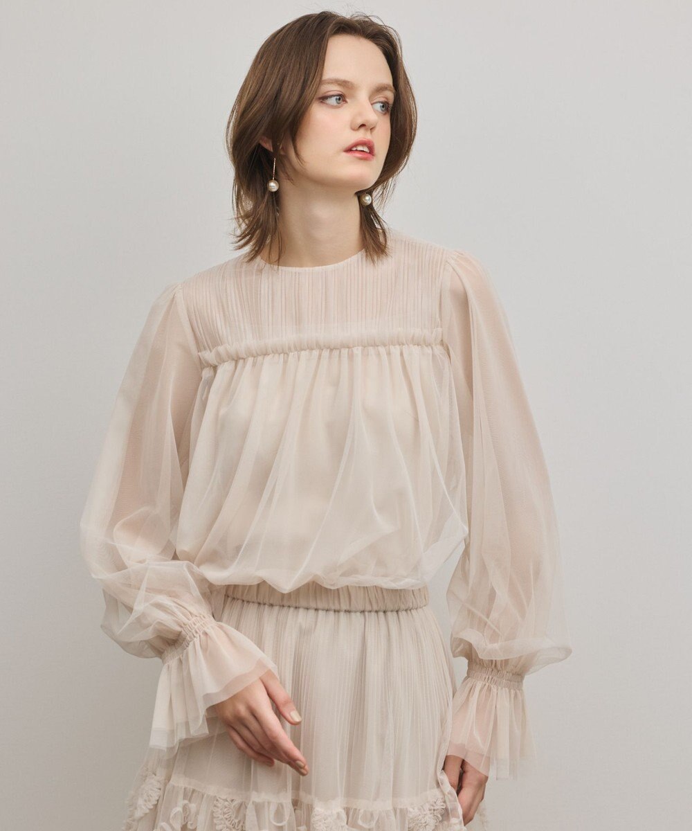 GRACE CONTINENTAL チュールタイブラウス 