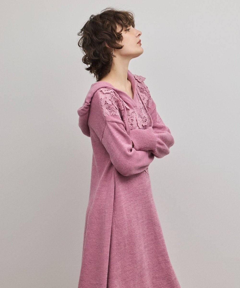 GRACE CONTINENTAL ケミカルレースニットワンピース 