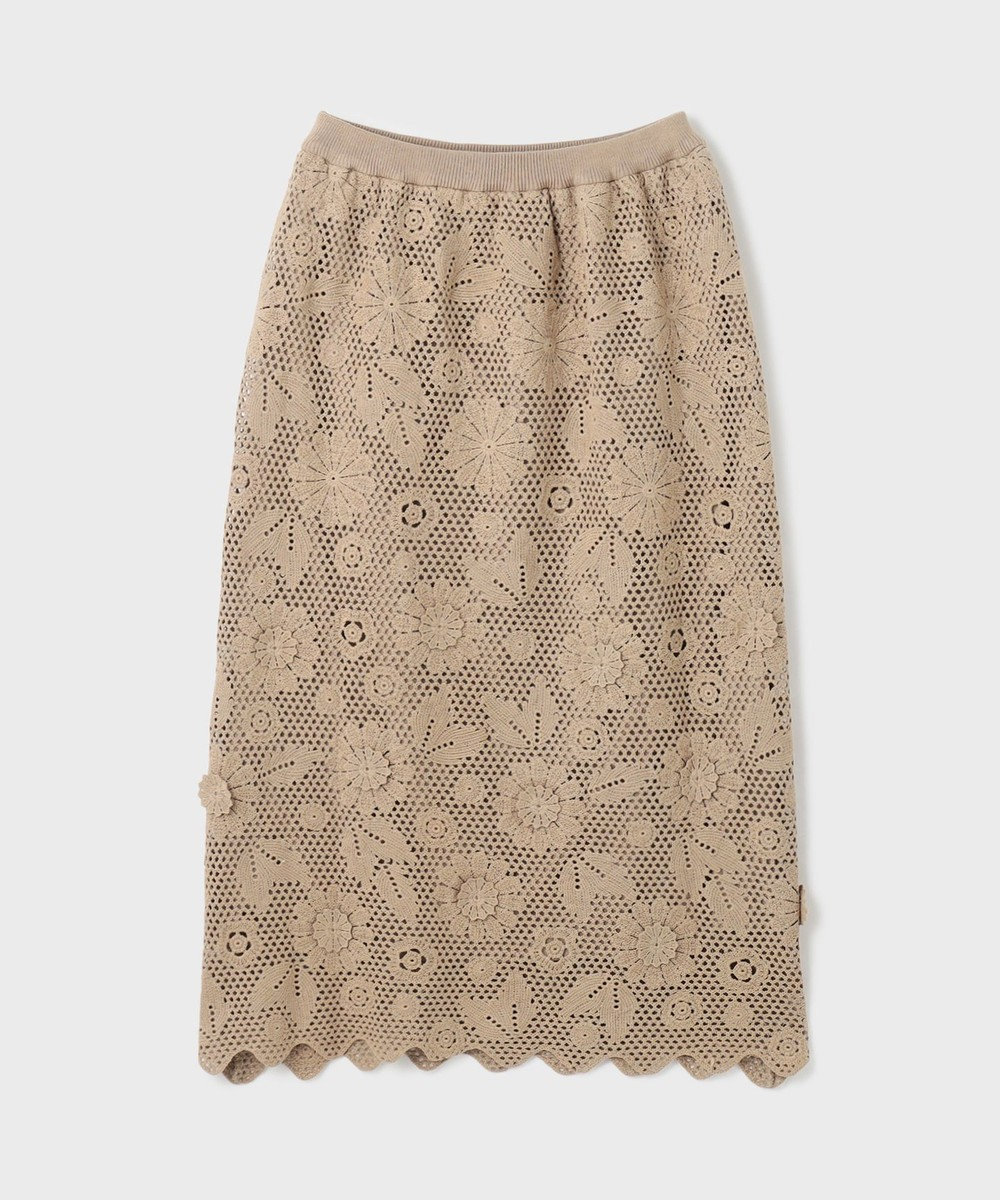 GRACE CONTINENTAL クロシュ刺繍スカート