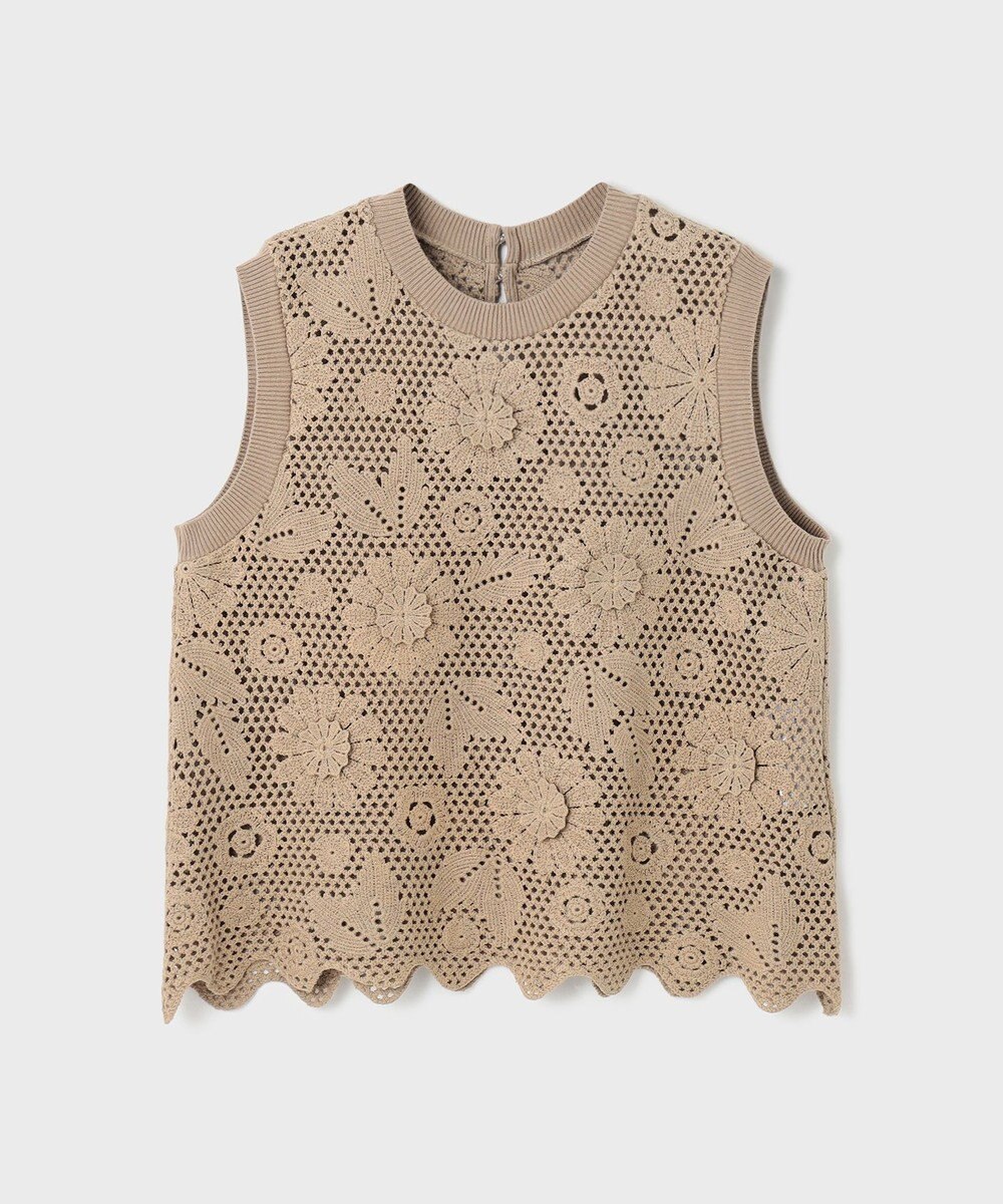 GRACE CONTINENTAL クロシュ刺繍トップ 