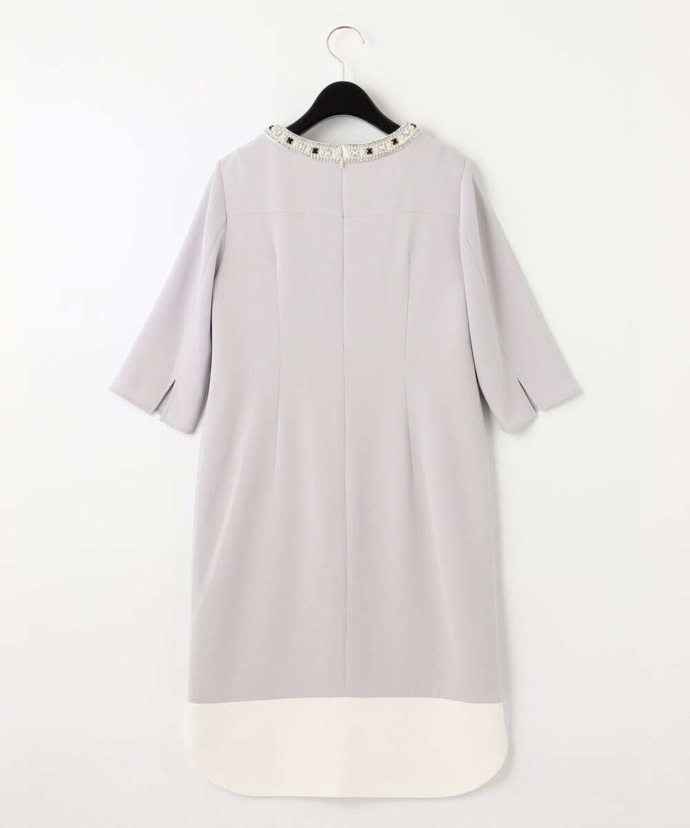 GRACE CONTINENTAL バイカラービジューワンピース 