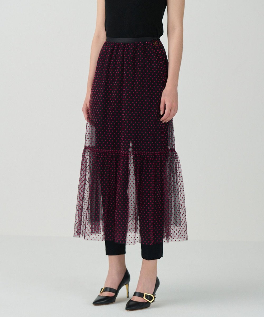 GRACE CONTINENTAL フロッキーチュールスカート