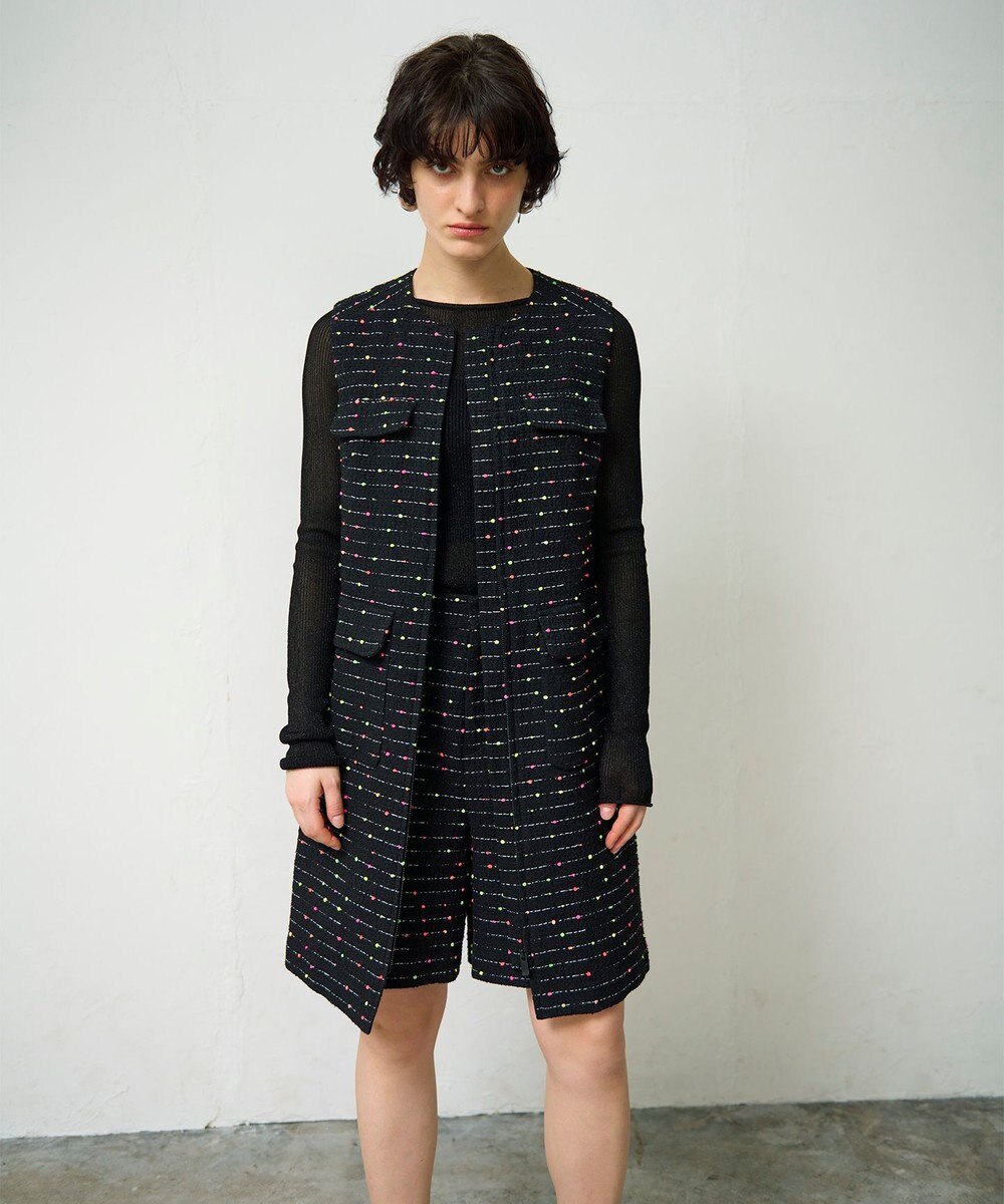 GRACE CONTINENTAL ネオンドットジャガードワンピース