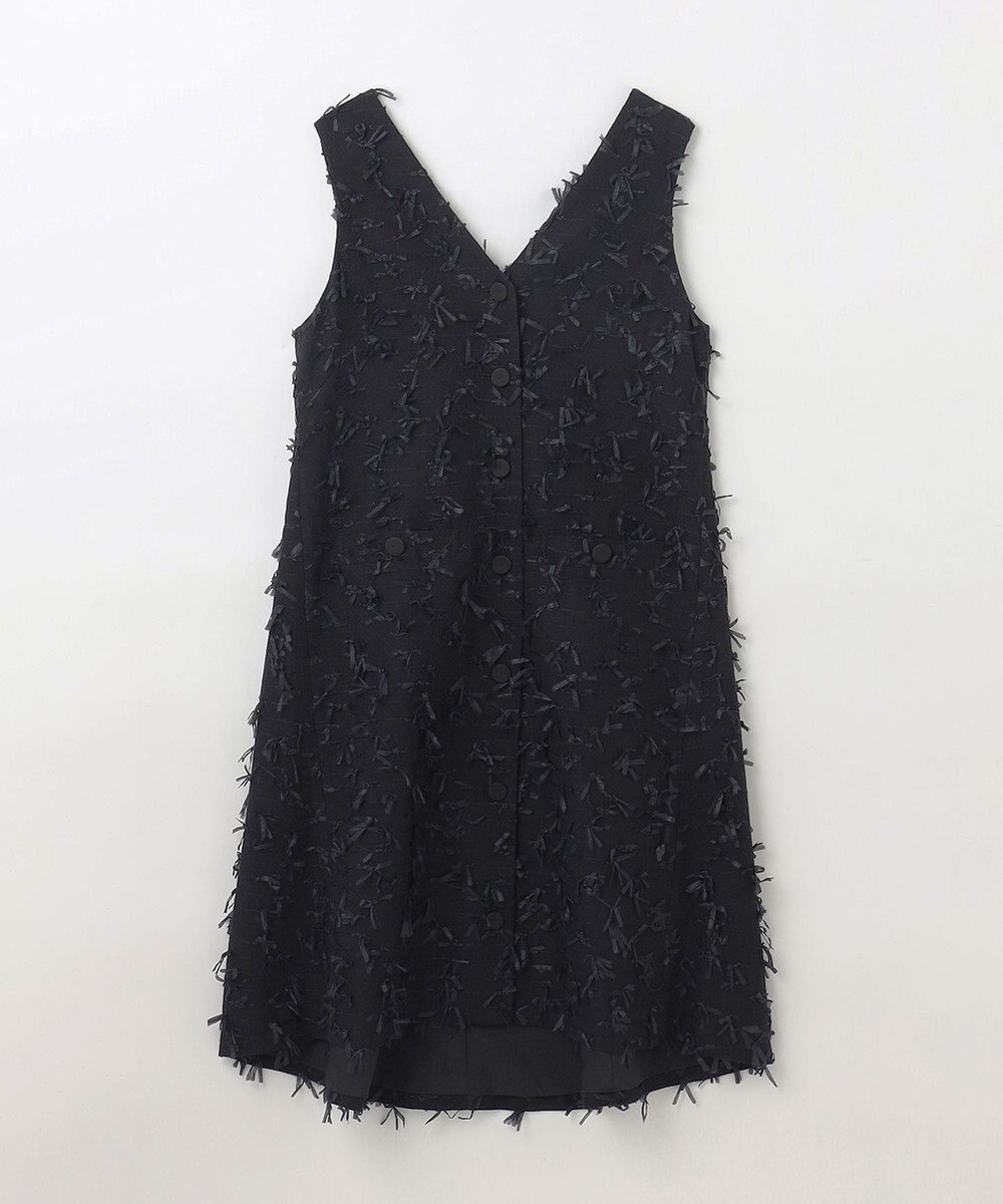 GRACE CONTINENTAL リボンヤーンジレドレス 