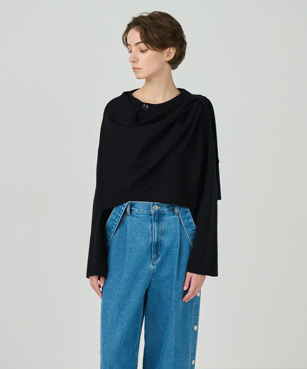 GRACE CONTINENTAL ケープショートニットトップ