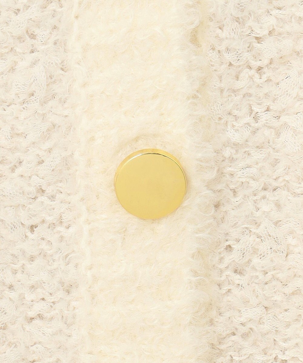 GRACE CONTINENTAL ツイーディーリボンヤーンカーディガン 