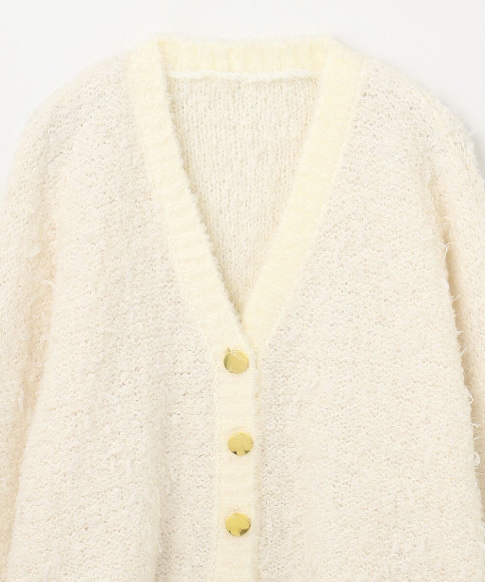 GRACE CONTINENTAL ツイーディーリボンヤーンカーディガン 