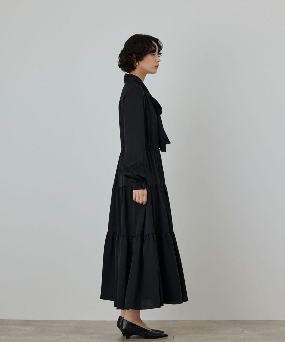 GRACE CONTINENTAL ボウタイティアードワンピース 