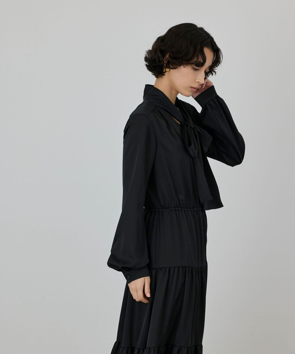 GRACE CONTINENTAL ボウタイティアードワンピース 