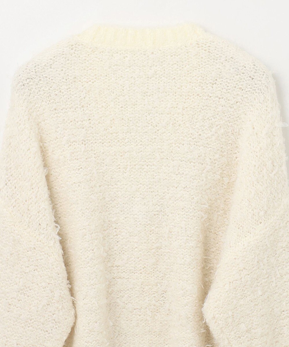 GRACE CONTINENTAL ツイーディーリボンヤーンカーディガン 